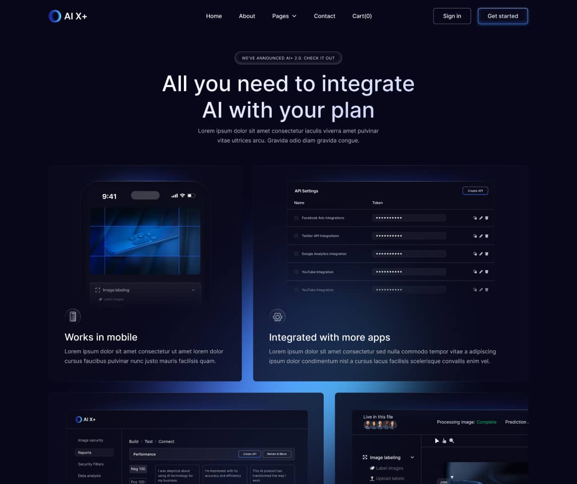 AI X+ - Features Page - Artificial Intelligence Startup Webflow Template