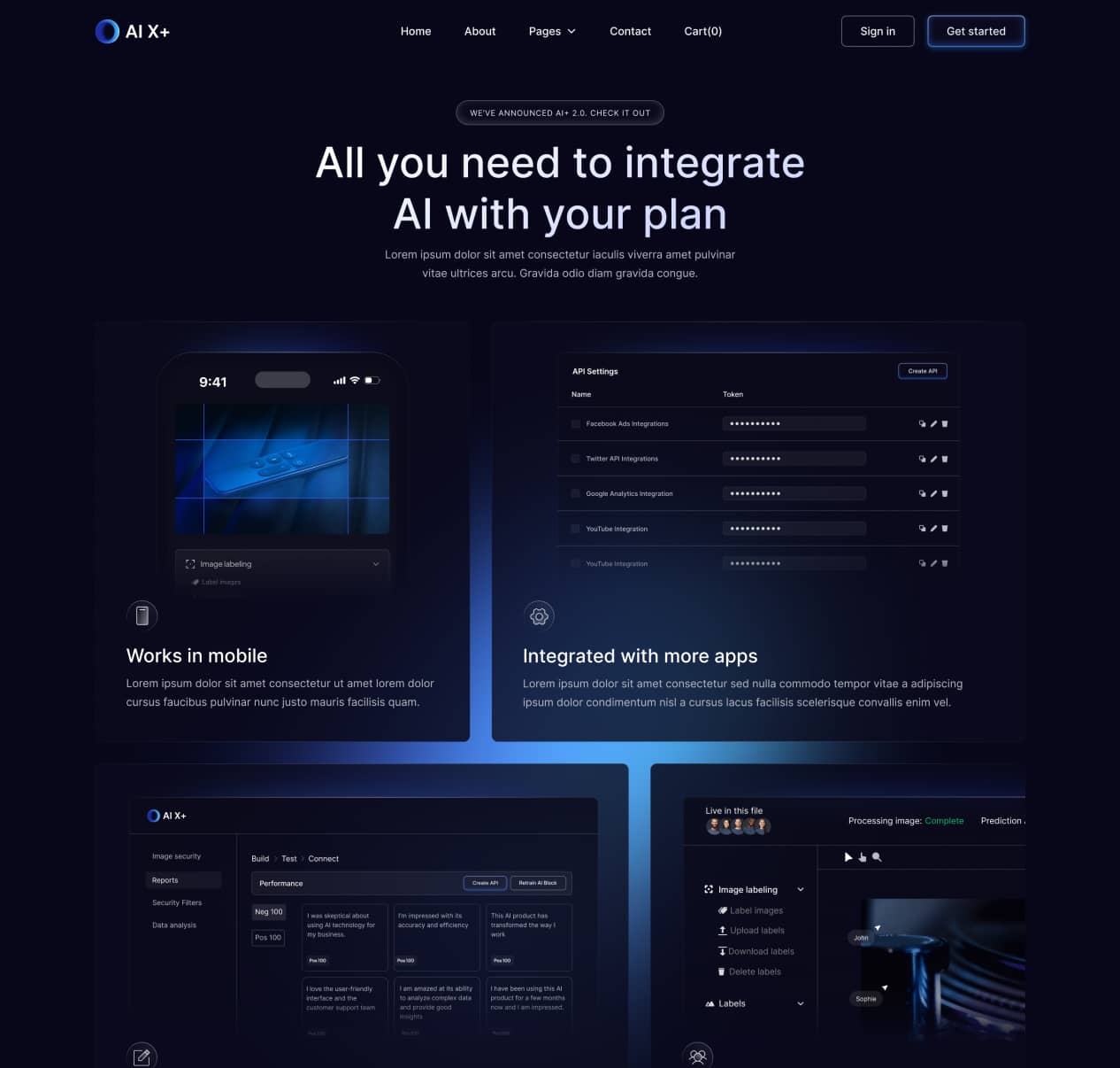 AI X+ - Features Page - Artificial Intelligence Startup Webflow Template