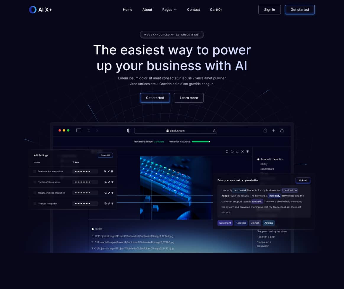 AI X+ - Home V3 Page - Artificial Intelligence Startup Webflow Template