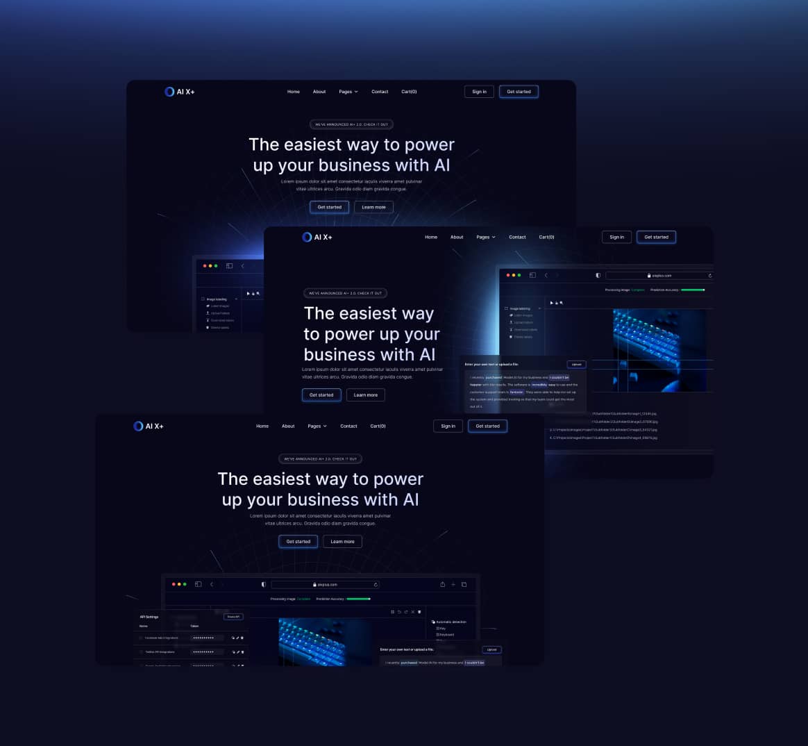 AI X+ - 60 Sections Included - Artificial Intelligence Startup Webflow Template