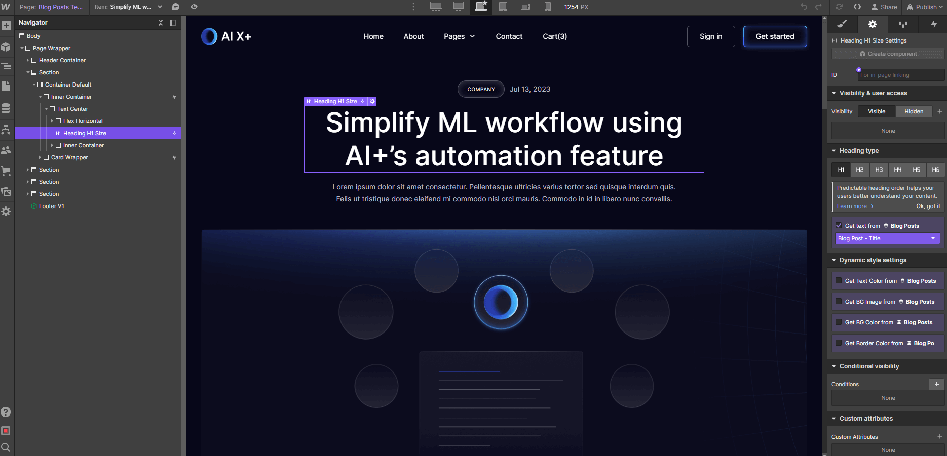 CMS Page - AI X+ Webflow Template