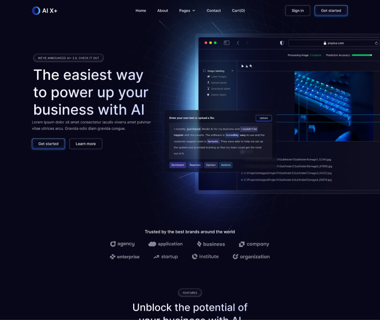 Home V2 Page - AI X+ Webflow Template