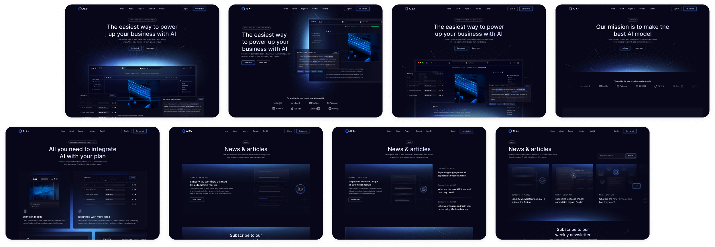 AI X+ -  Webflow Templates - Artificial Intelligence Startup Webflow Template